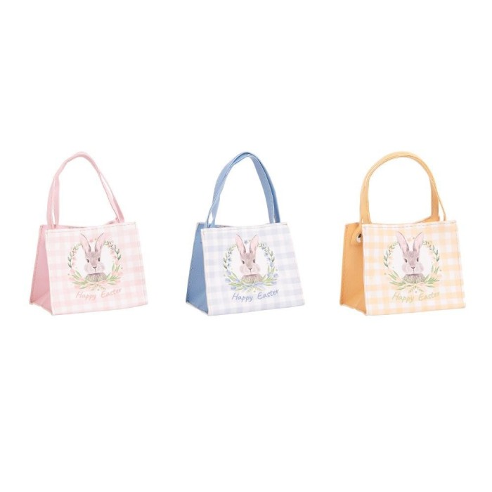 BORSETTA PLASTICA DECORO CONIGLIO CM.13x8x11